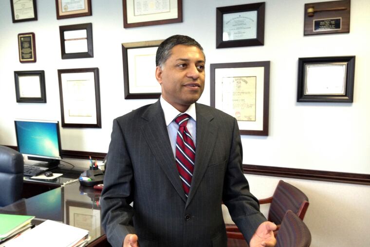 Dr. Rahul Gupta, the director of the Office of National Drug Control Policy, also known as the “drug czar," visited Camden on Tuesday to discuss the White House's plans to expand Medicaid access to people incarcerated in prisons and jails. Formerly the state health officer of West Virginia, he is talking in his office in Charleston, W.Va. in this in this 2015 file photo.