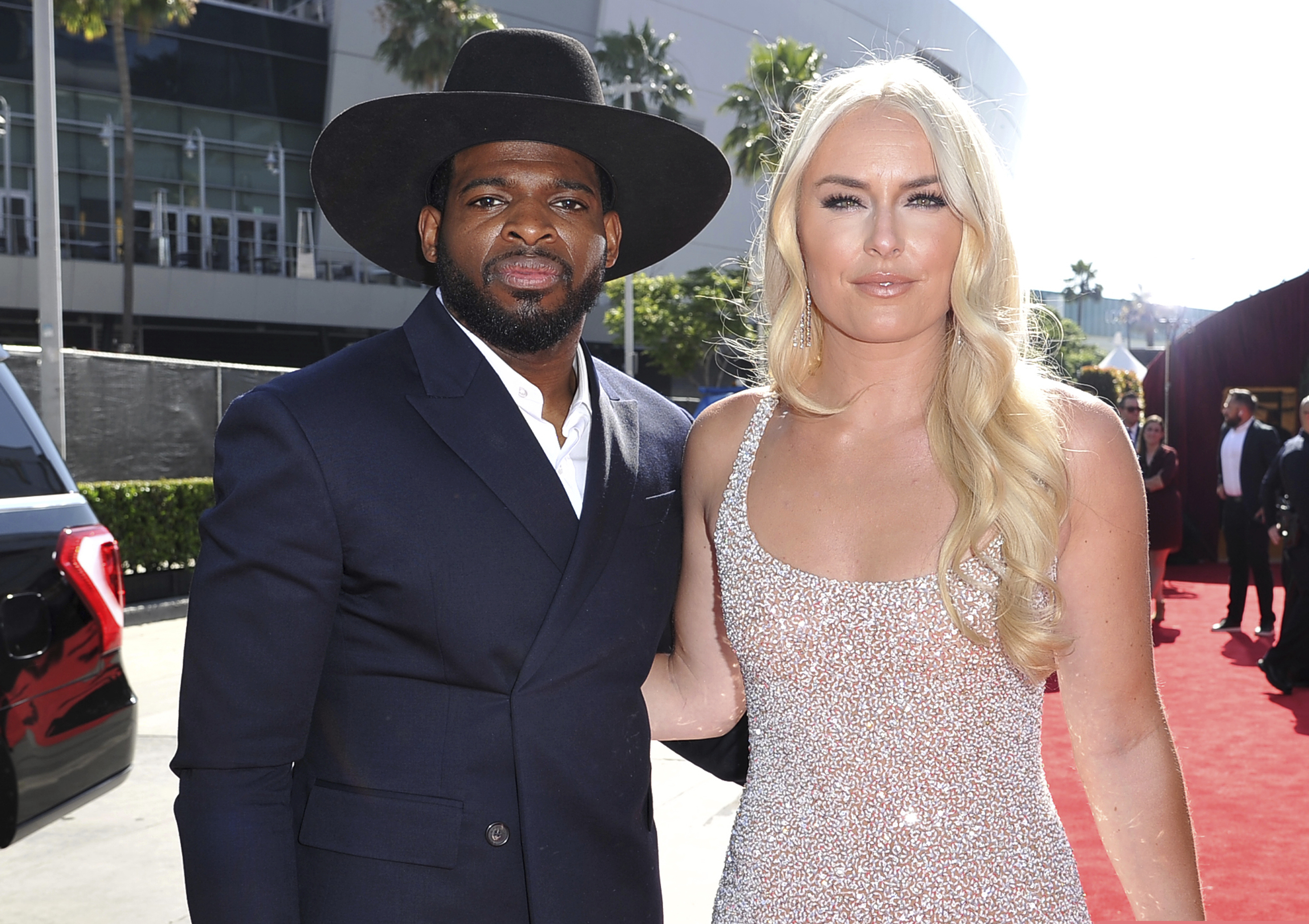 P.K. Subban of the New Jersey Devils and Lindsey Vonn arrive at the ESPY Awards at Microsoft Theater in Los Angeles in July. Vonn tweeted on Christmas Day that he accepted her marriage proposal.
