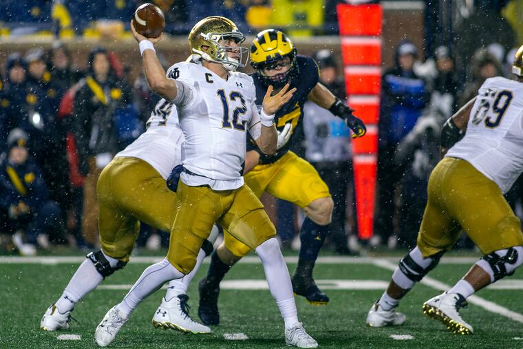 Notre Dame and quarterback Ian Book got pounded last week, but they've won 15 in a row at home, covering 10 times.