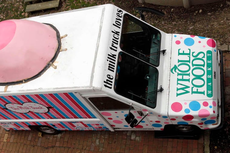Artist Jill Miller designed the Milk Truck to spread the word that nursing mothers have the right to feed their infants in public.