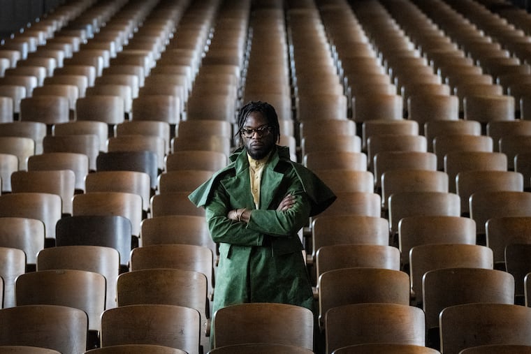 Philly filmmaker Walé Oyéjidé is photographed tin South Philadelphia, Wednesday, January 18, 2023. Oyéjidé directed a feature that will premiere at this year's Sundance Film Festival. "Bravo, Burkina" is a film about migration, love and loss, emotions that Oyéjidé said are universal in scope.
