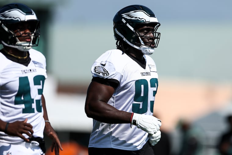 Uar Bernard (93) did not make the initial 53-man roster but there is still a path for him to be an Eagle.