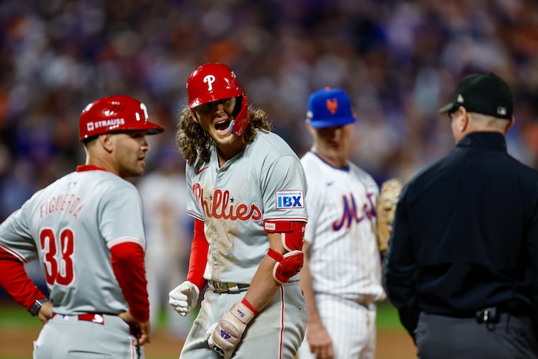 Alec Bohm went hitless in the Phillies' series-ending loss to the Mets in the NLDS.