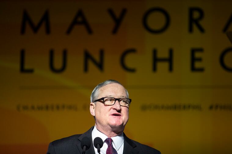 Mayor of Philadelphia, Jim Kenney speaks during the Annual Chamber of Commerce Mayoral Luncheon at the Pennsylvania Convention Center in Philadelphia, Pa., on Tuesday, February 11, 2020.