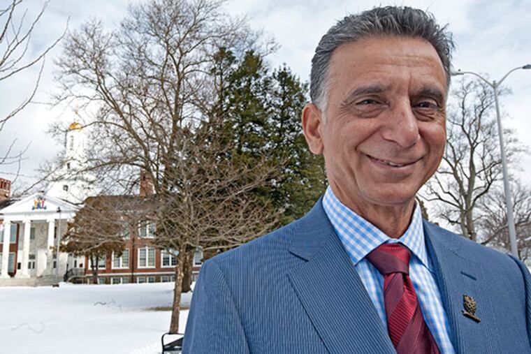 At Rowan University, President Ali Houshmand on Feb. 18, 2014. ( APRIL SAUL / Staff )
