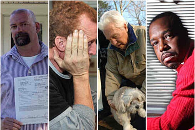 Monica Yant Kinney brings us up to speed with several people she's featured in her columns, including, from left, Donald Grant, Scott Jones, Doug Geary and Leonard Porter.