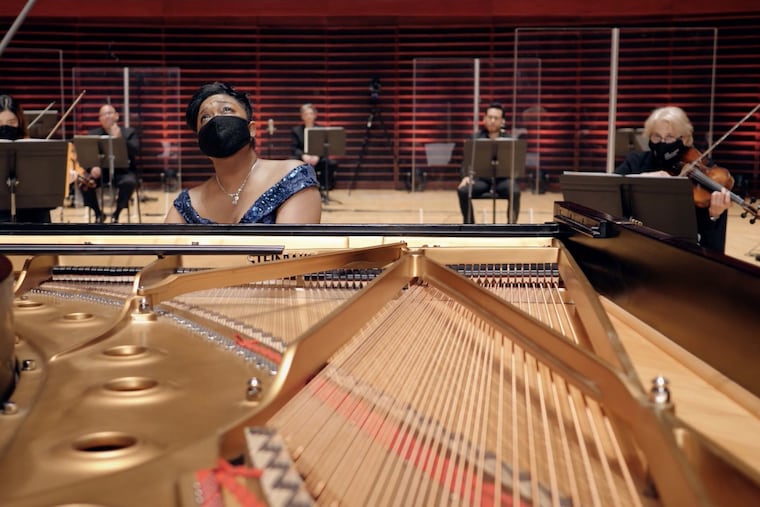 Pianist Michelle Cann playing the Florence Price 'Piano Concerto' with the Philadelphia Orchestra in a Digital Stage presentation