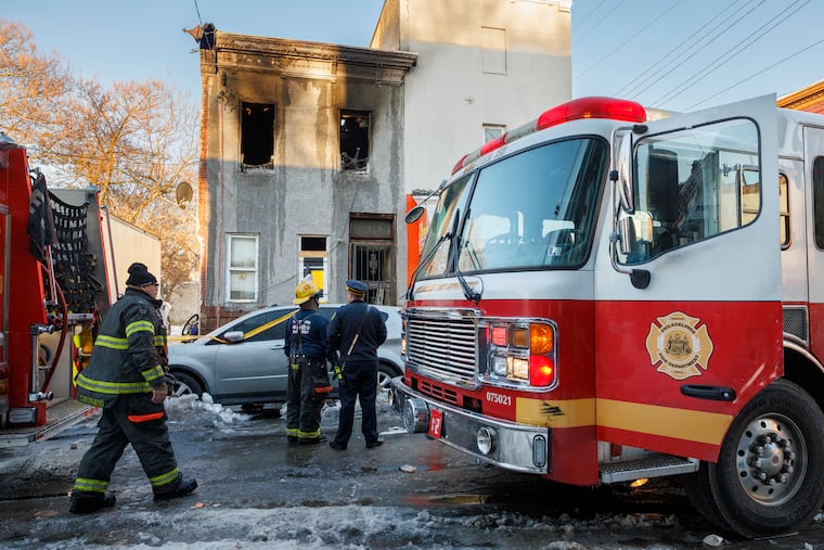 Philadelphia fire department at scene of fatal fire 2500 block N. 12th Street, early Thursday, Feb. 5, 2026.