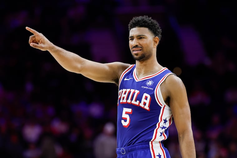 Sixers guard Quentin Grimes, shown during a game on Thursday, had 19 points and seven assists in a win over the Timberwolves on Sunday.
