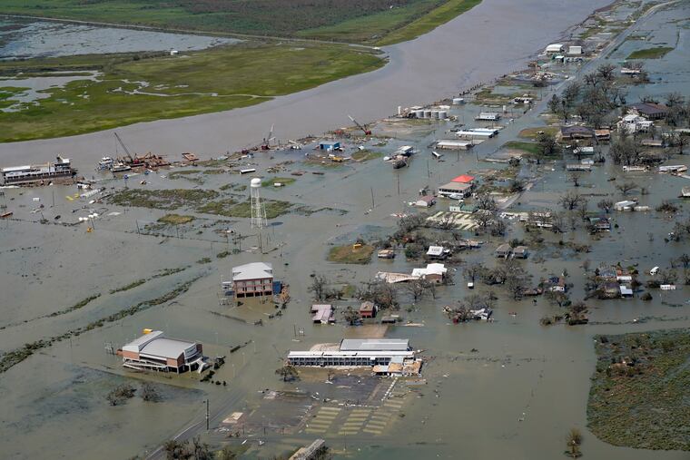 Flooding from the aftermath of Hurricane Laura in Cameron, La.