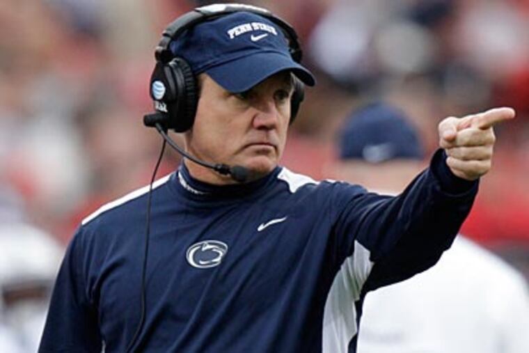 Penn State interim head coach Tom Bradley led his team to a 1-2 record to finish the season. (AP)