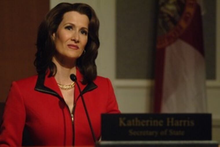 Laura Dern portrays the Florida secretary of state, a central figure in the drama, as an incompetent preener.