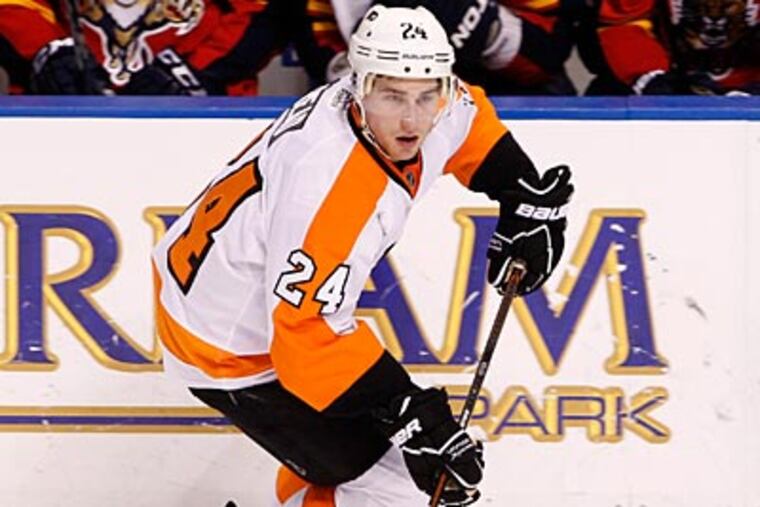 Flyers rookie Matt Read finished second in the NHL All-Star accuracy contest on Saturday. (Wilfredo Lee/AP)