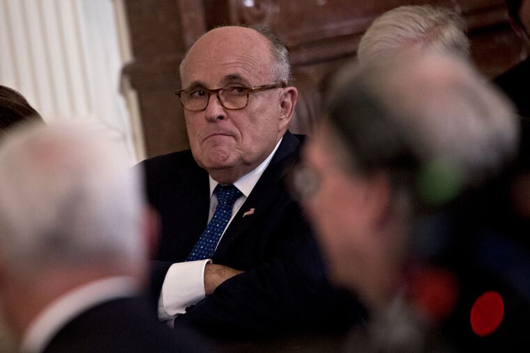 Rudy Giuliani, President Donald Trump's personal lawyer, at the White House in July.