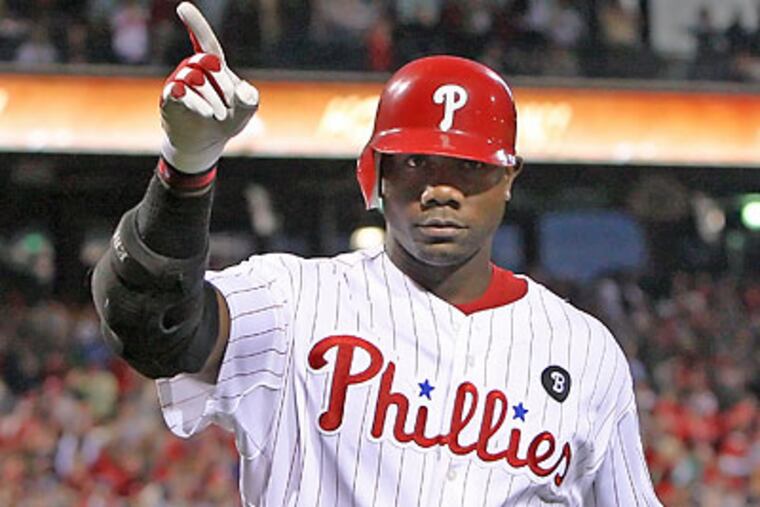 Ryan Howard and his recovering Achilles' will begin his five-year, $125 million deal this season. (Steven M. Falk/Staff file photo)