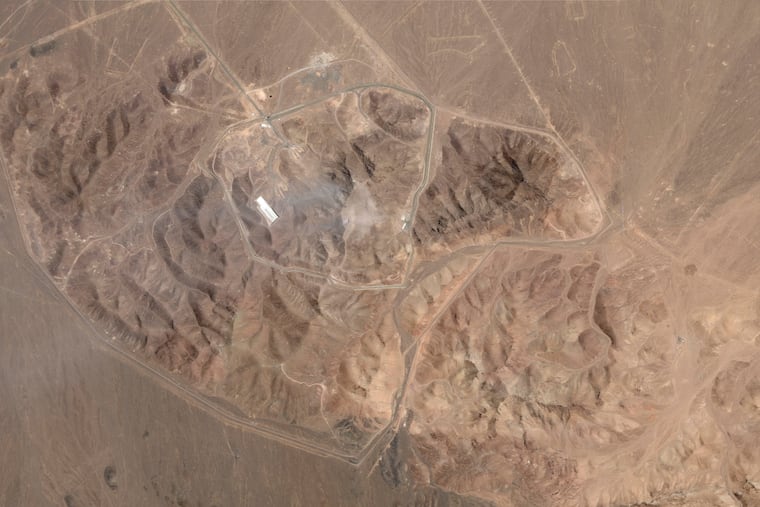 This satellite picture by Planet Labs PBC shows Iran's underground nuclear enrichment site at Fordo after a U.S. airstrike targeted the facility.