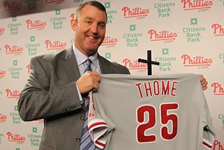 Jim Thome signed a one-year deal with the Phillies for $1.25 million. (Michael Bryant/Staff Photographer)