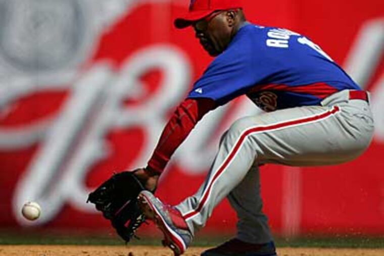 Jimmy Rollins anchors the Phillies' defense at shortstop. (David Swanson / Staff Photographer)
