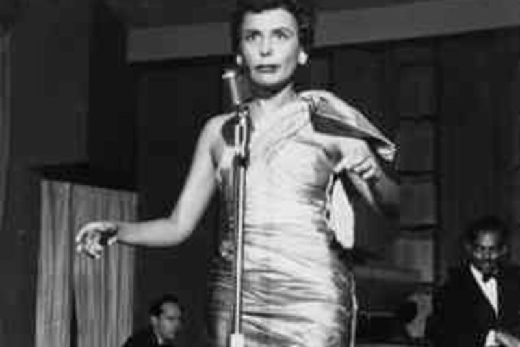 Lena Horne in Las Vegas in 1954. The singer died Sunday at age 92.