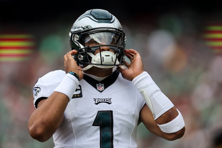 Jalen Hurts looks to avenge the Eagles' Super Bowl loss to the Kansas City Chiefs tonight on ESPN's "Monday Night Football."