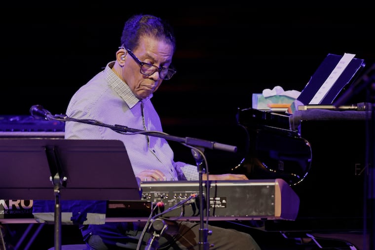 Herbie Hancock performs at the Kimmel Center in Philadelphia on Wednesday, July 29, 2026.
