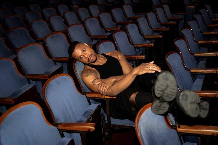 Davone Tines, creator and lead of "The Black Clown," poses for a portrait at the Miller Theater in Philadelphia, May 12, 2026.