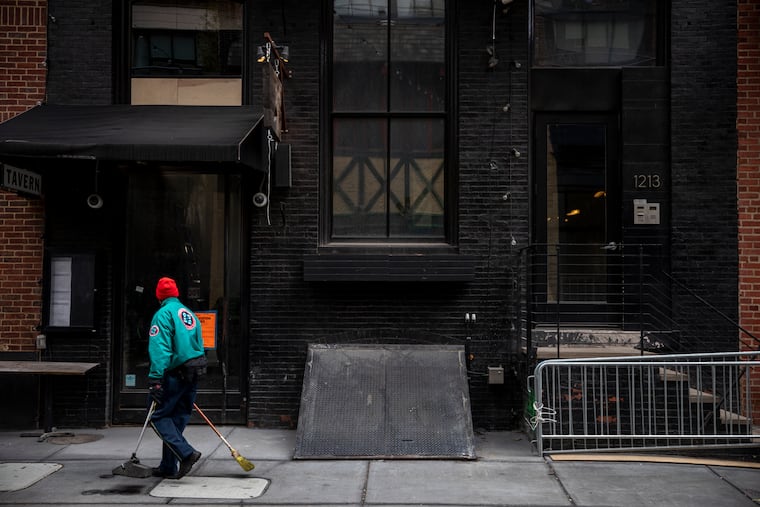 The outside of the likely future location of Barstool Sports Bar along Sansom Street in Center City, Philadelphia, on Friday, Nov. 26, 2021.