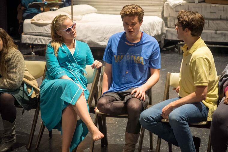 Curtis Opera Theatre production of Leonard Bernstein’s “A Quiet Place,” with (left to right) Siena Licht Miller (Dinah), Dennis Chmelensky (Junior), and Jean-Michel Richer (Francois).