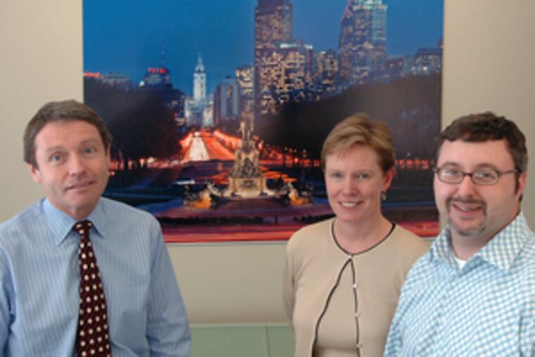 The Lighting Practice partners: Al Borden (left), Helen K. Diemer and Michael A. Barber. "We are a legitimate company," Borden said. "We light up a lot of buildings."