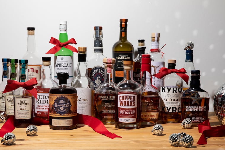 An assortment of whiskeys