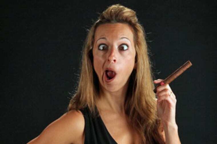 Comedian Holly Laurent poses for portrait in the Tribune studio in Chicago, Illinois. (Chris Walker / Chicago Tribune / MCT)