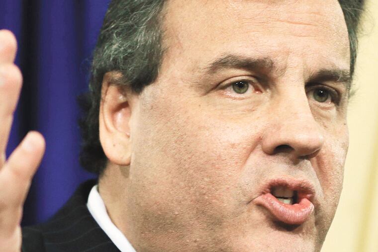 New Jersey Gov. Chris Christie speaks during a news conference in which he announced the firing of his deputy chief of staff.