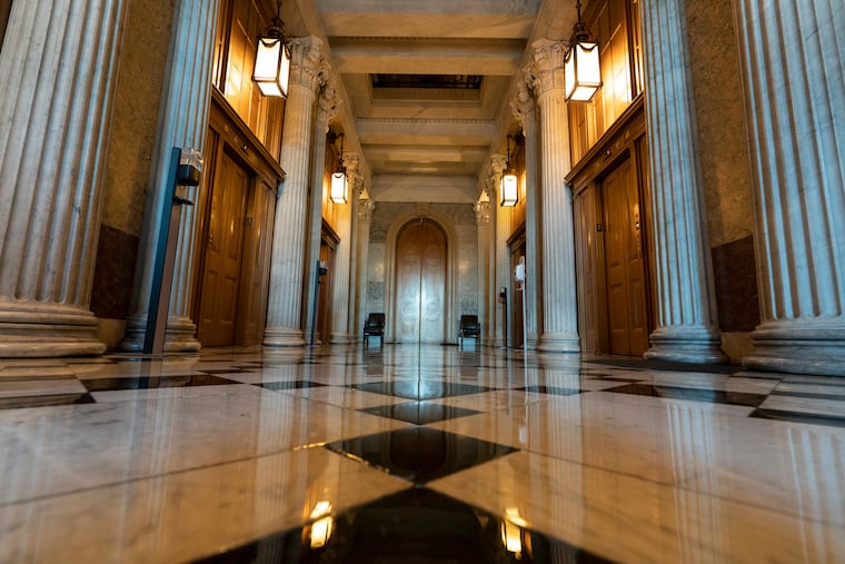 The halls of the Capitol outside the Senate in Washington. The U.S. Capitol is still closed to most public visitors. It's the longest stretch ever that the building has been off-limits in its 200-plus year history.