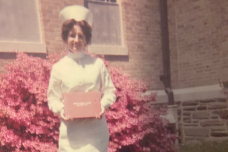 The author's mother, Cecilia Matthews, on her graduation day in 1962.