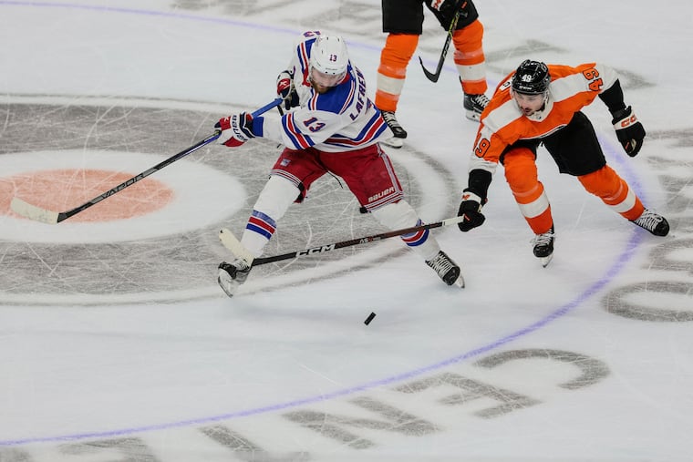 Flyers forward Noah Cates excelled last season, particularly defensively, after moving from wing to center.