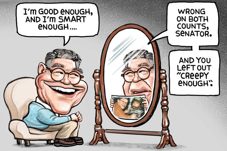 Al Franken depicted in a political cartoon published in the Minneapolis Star-Tribune.
