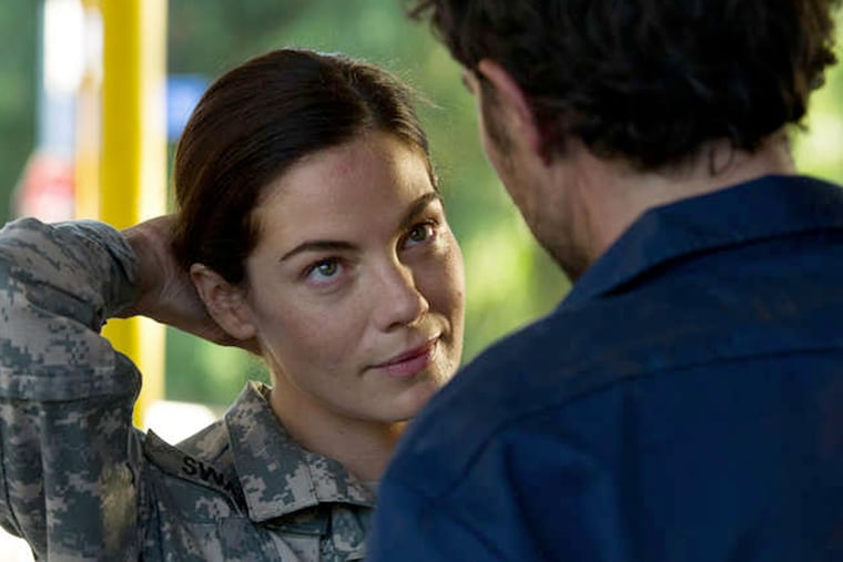 In the gritty "Fort Bliss," Michelle Monaghan plays an Army medic back from Afghanistan, rocked by trauma and trying to reconnect with the life she left behind.