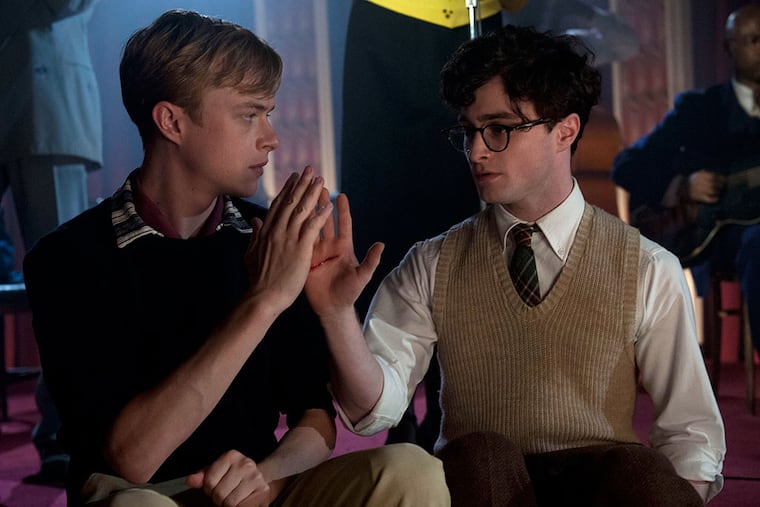Dane DeHaan (left) as Lucien Carr, Daniel Radcliffe as Allen Ginsberg. CLAY ENOS