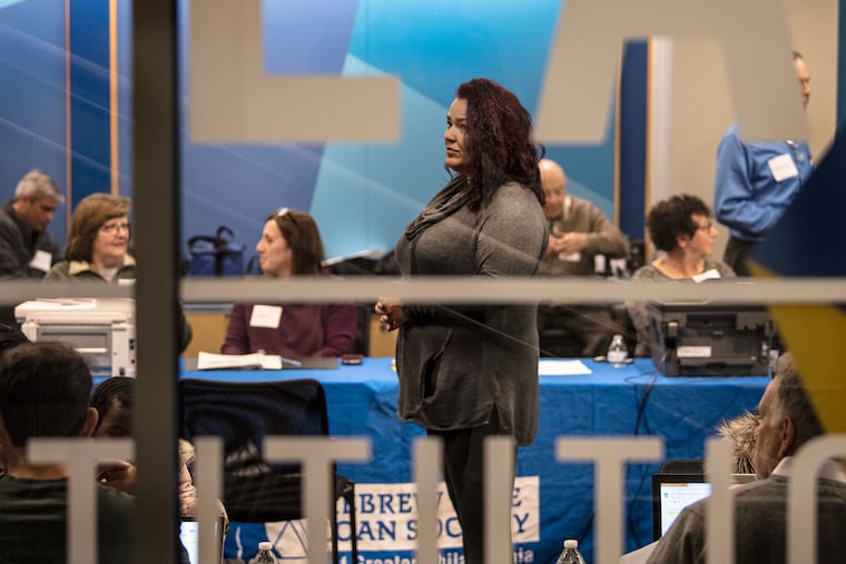 Tamuyin Eberhardt, a furloughed customer service representative for the Internal Revenue Service, was among dozens who received no-cost, short-term loans Sunday from the Hebrew Free Loan Society of Greater Philadelphia as part of a nonsectarian relief program made possible by an anonymous donor.