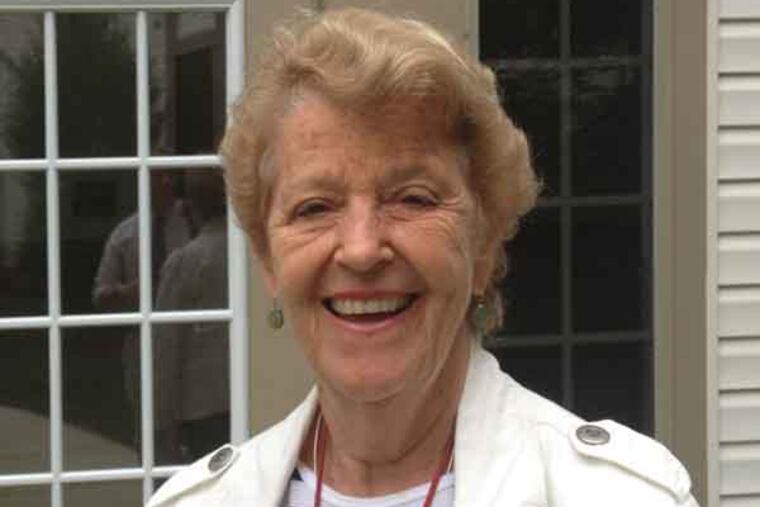 Irma Shapiro outside her City Avenue apartment. She questions interest charges imposed by Sovereign Bank because of a 25-cent shortfall in a monthly credit-card payment. (Staff photo by Jeff Gelles)