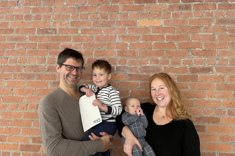 James and Johanna with kids Austin (left) and Oliver