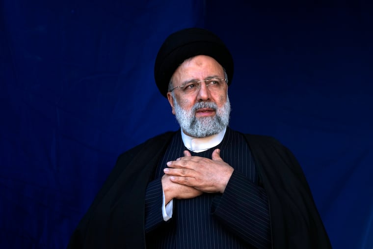 FILE- A helicopter carrying Iranian President Ebrahim Raisi suffered a “hard landing” on Sunday, May 19, 2024, Iranian state television reported, without immediately elaborating. (AP Photo / Vahid Salemi, File)