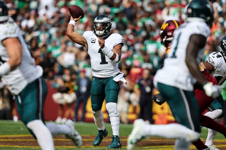 Jalen Hurts' growth as a passer is one of the keys to the Eagles' season so far.