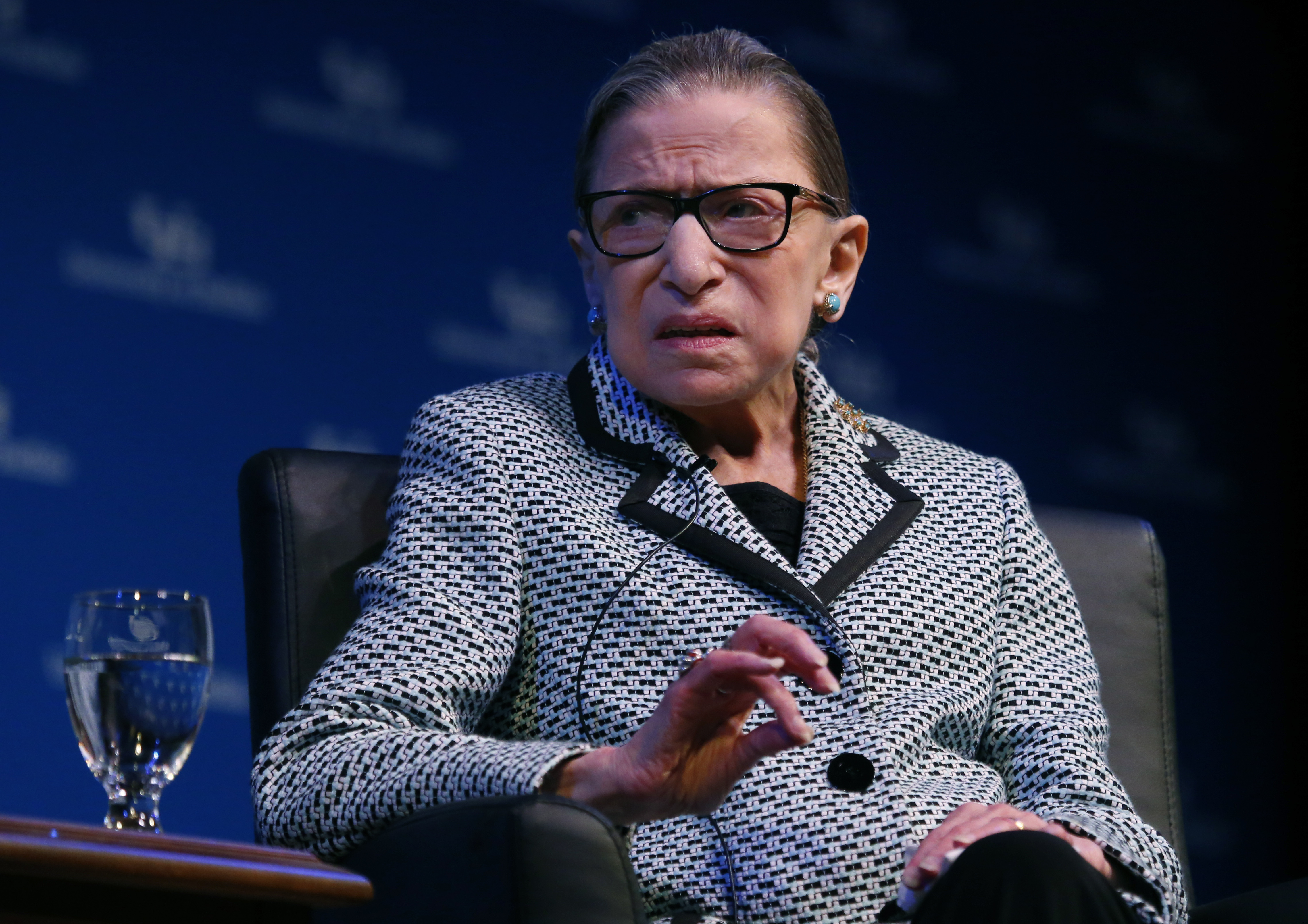 Supreme Court Associate Justice Ruth Bader Ginsburg speaks about her work and gender equality following a ceremony where she received a SUNY Honorary Degree from the University at Buffalo, Monday, Aug. 26, 2019, in Buffalo N.Y.