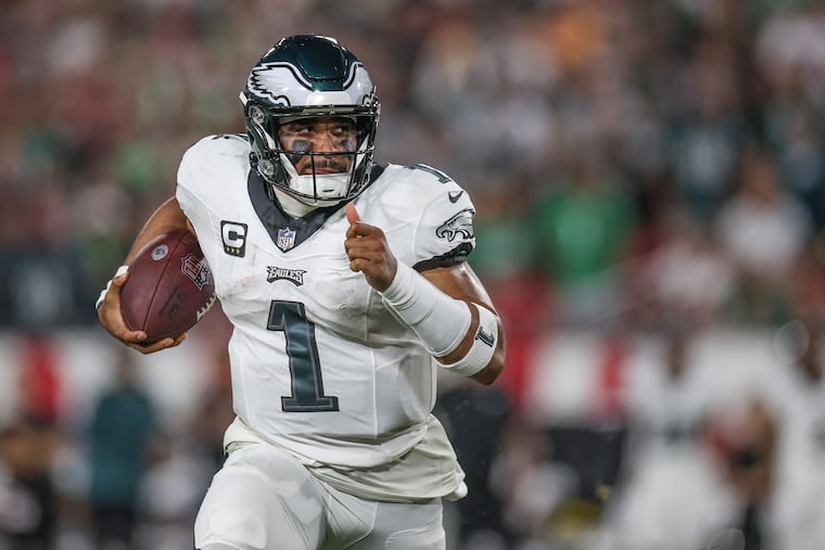 Jalen Hurts and the Eagles are highly-favored against the Washington Commanders Sunday afternoon at Lincoln Financial Field.