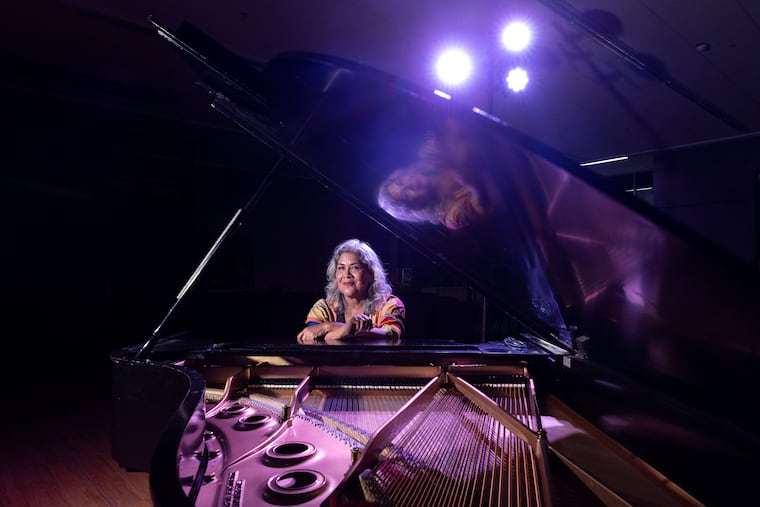 Pianist Sumi Tonooka poses for a portrait on Monday, Oct. 23, 2023. Tonooka’s Alchemy Sound Project will perform “Under the Surface” at the Painted Bride Art Center on Nov. 12.