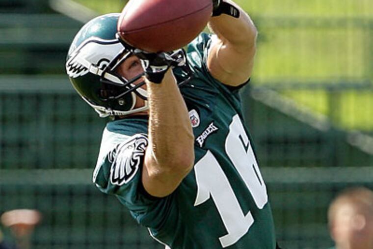 "You try to stand out every practice," Chad Hall said of his philosophy at training camp. (Yong Kim/Staff Photographer)