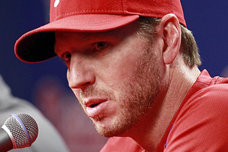 "He's feeling a lot better than he has in a long time," Rich Dubee said about Roy Halladay. (Yong Kim/Staff file photo)