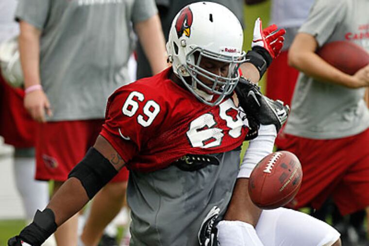 Defensive tackle Landon Cohen was last in Arizona with the Cardinals. (AP file photo)