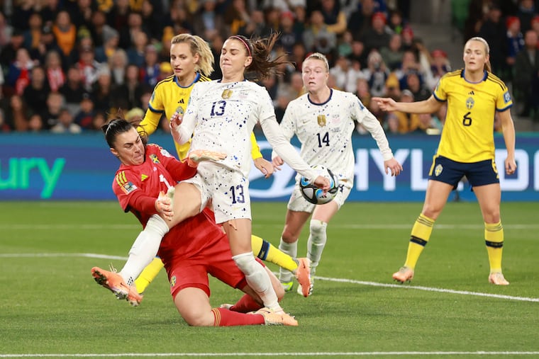 Alex Morgan (13) hasn't scored for the U.S. women's soccer team since February, an 11-game drought.